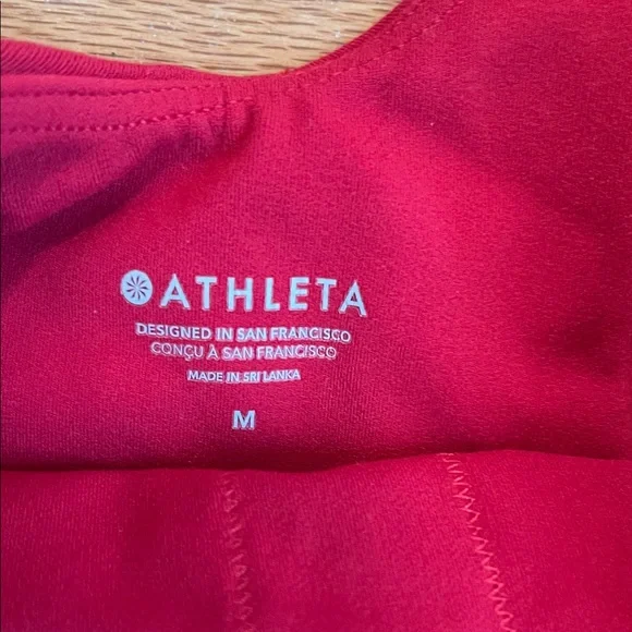 Athleta Bold Red Crop Top - Picture 2 of 5
